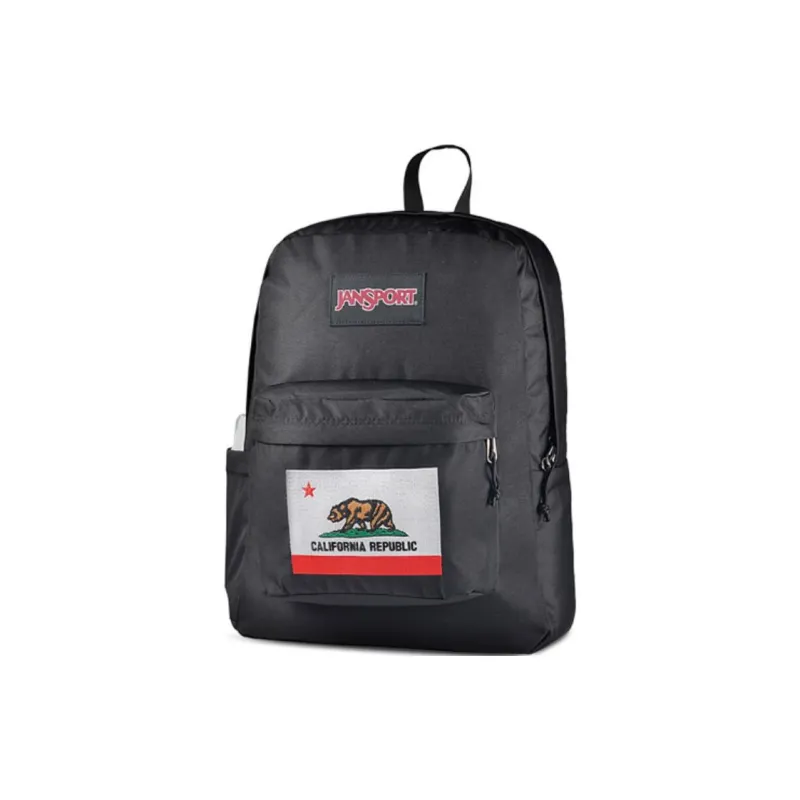JanSport Polyester Backpack Medium Size Unisex Black-1