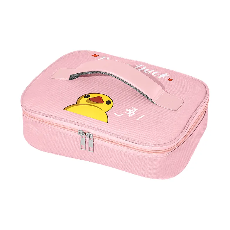 Qifeng Water-Resistant Oil-Proof Portable Lunch Box Storage Bag Yellow/Pink/Blue-14