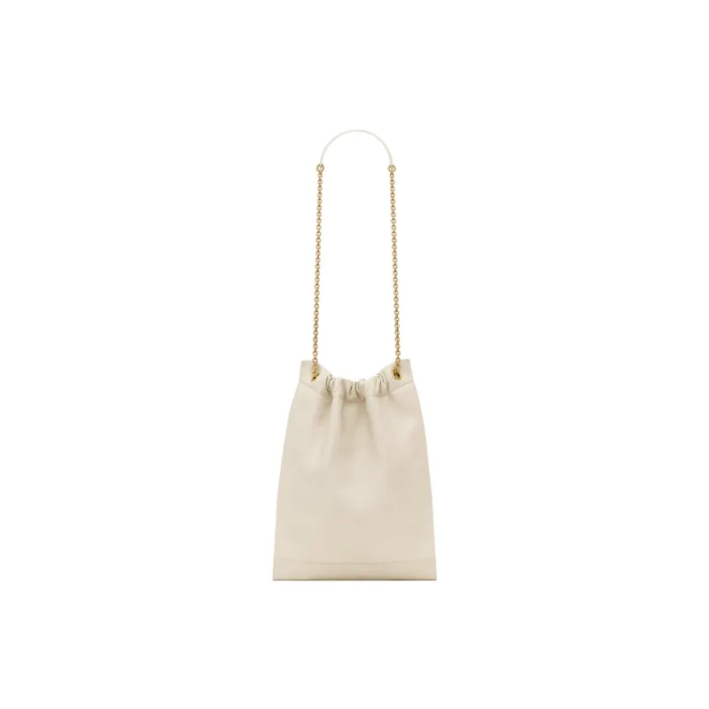 SAINT LAURENT Jamie Sheepskin Handbag, Shoulder Bag Women's Vintage White-4