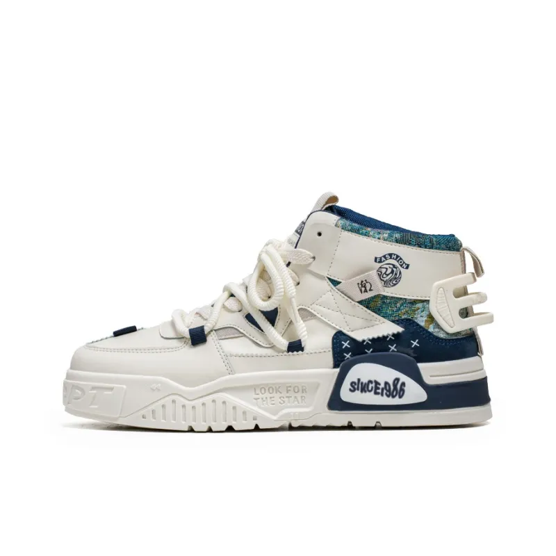 SOURCE Coverage Anti Slip And Wear Resistant Breathable High Top Skateboard Shoes Men's-2