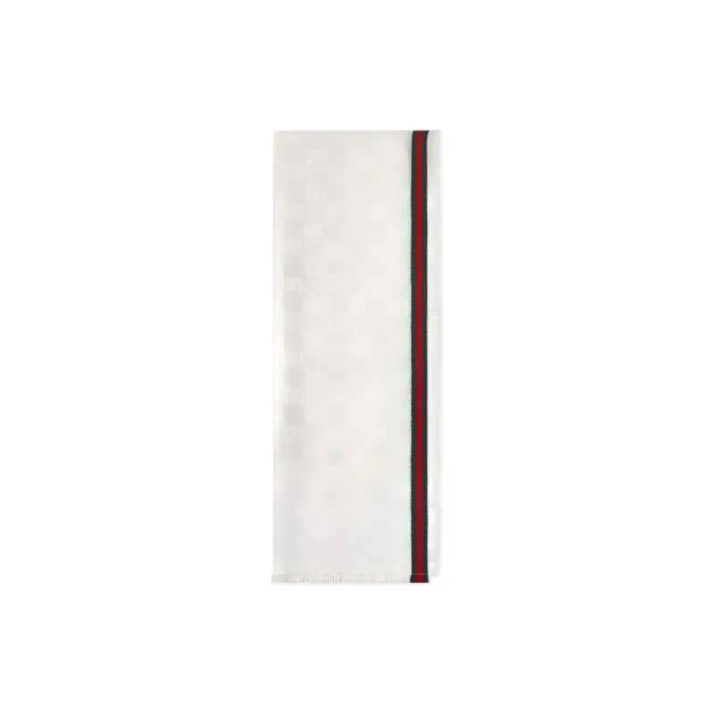 GUCCI Mulberry Silk Shawls Unisex Ecru-0