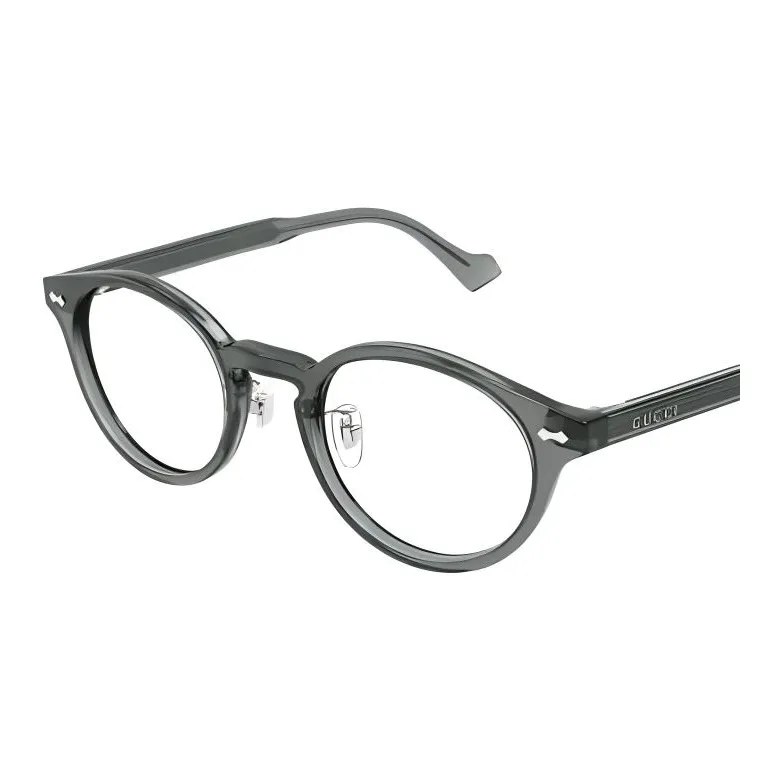 GUCCI Subject To Official Website Round Eyeglass Frames Men's Gray-2
