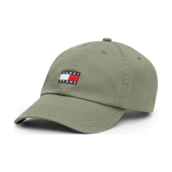 Tommy Hilfiger Cotton Fabric Baseball Caps Men's Green