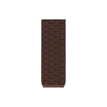 MOSCHINO Wool Knit Scarves Unisex Dark Brown