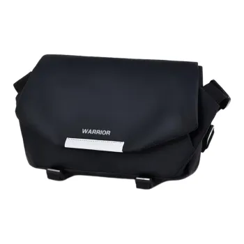 Warrior PU Crossbody Bag Large Size Men's Black