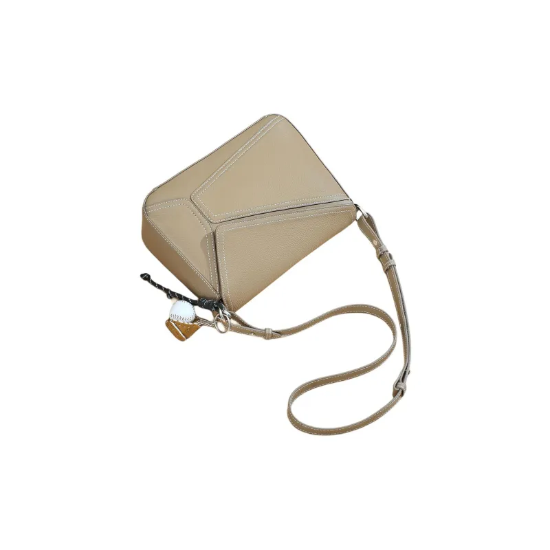 RED DRAGONFLY Cow Leather Crossbody Bag, Shoulder Bag Medium Size Women's Elephant Gray-2