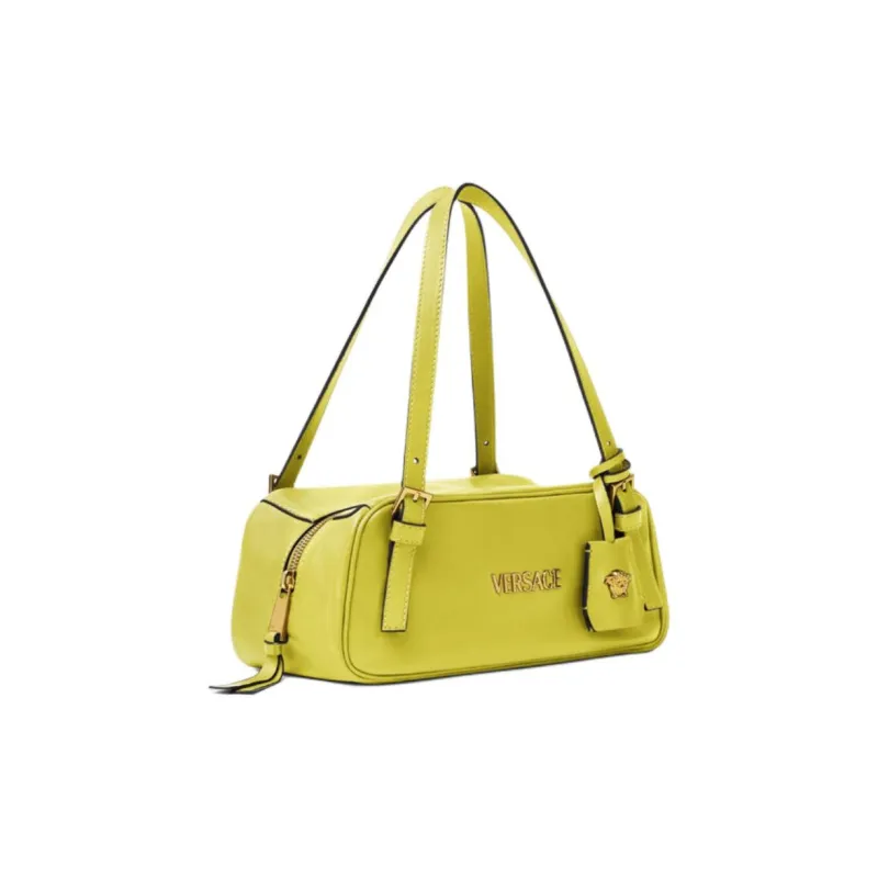 VERSACE Tag Lambskin Bowling Bag, Handbag, Shoulder Bag Women's Green-1