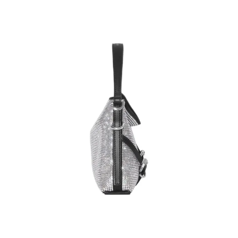 Givenchy Voyou Viscose Handbag, Shoulder Bag, Crossbody Bag Extra Mini Women's Light Silver-1