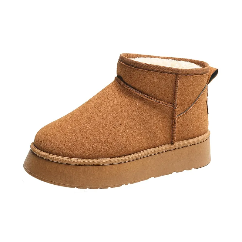 ECAC Fall And Winter Insulated Cotton Slippers Platform Snow Boots, Home Slippers-1