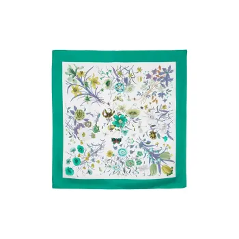 GUCCI Pre-Owned 1970s Floral-print Silk Scarf