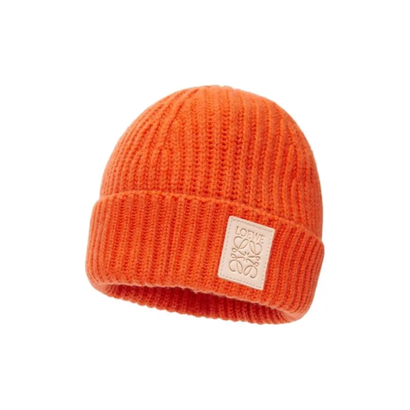LOEWE Cashmere Beanies Women's Orange-1