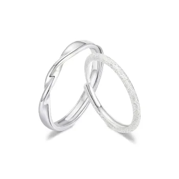 FORCHI Sterling Silver Rings Unisex Anniversary Birthday Gift For Girl