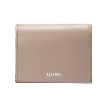 LOEWE Shiny Nappa Calfskin Wallet Men's Sand & Tropical Green