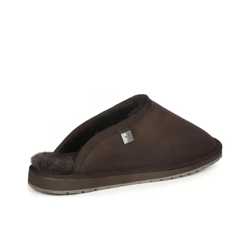 EMU Australia Rubber Sole Slip-Resistant Wrap-toe Slippers Men's Umber-2