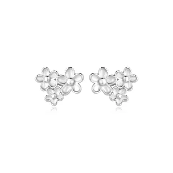 2801 999 Fine Silver Stud Earrings Women's