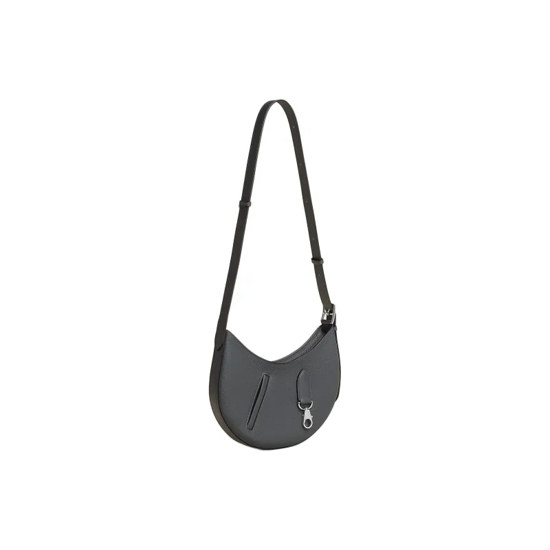 HERMES Togo Leather With Swift Calfskin Crossbody Bag, Shoulder Bag Women's Dusty Gray-1
