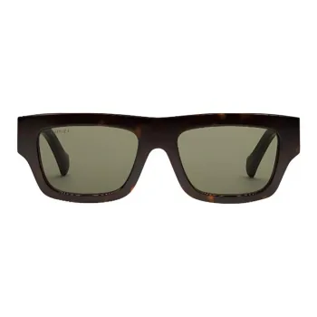 GUCCI Rectangular Sunglasses Men's Brown