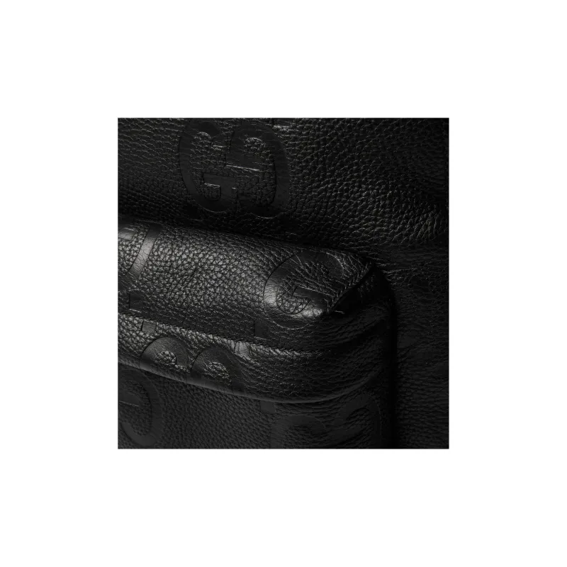 GUCCI Grain Leather Backpack Medium Size Men's Black-5