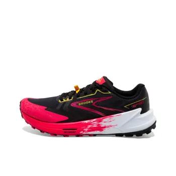 Brooks Catamount Anti-Slip Wear-Resistant Low-Top Trail Running Running Shoes Women's Black Red
