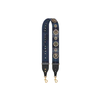 DIOR Cotton Bag Strap Women's Denim Blue