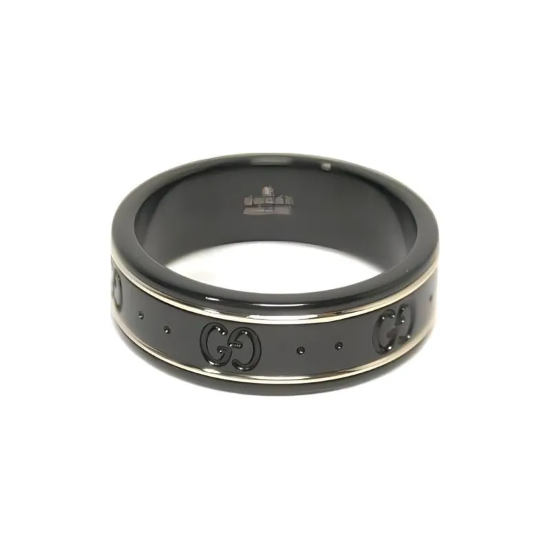 GUCCI Ceramic Rings Women's Black-1