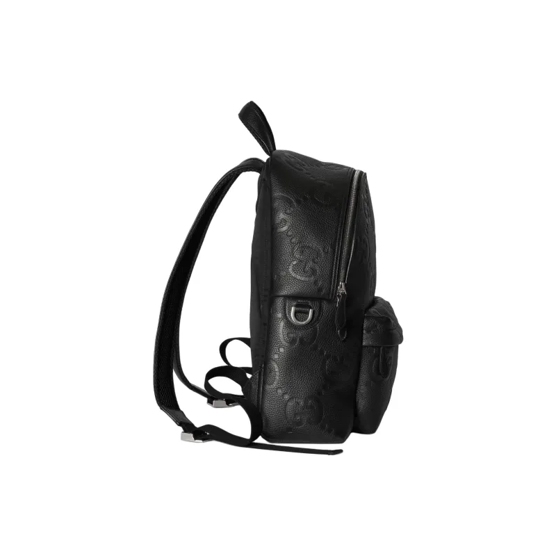 GUCCI Grain Leather Backpack Medium Size Men's Black-2