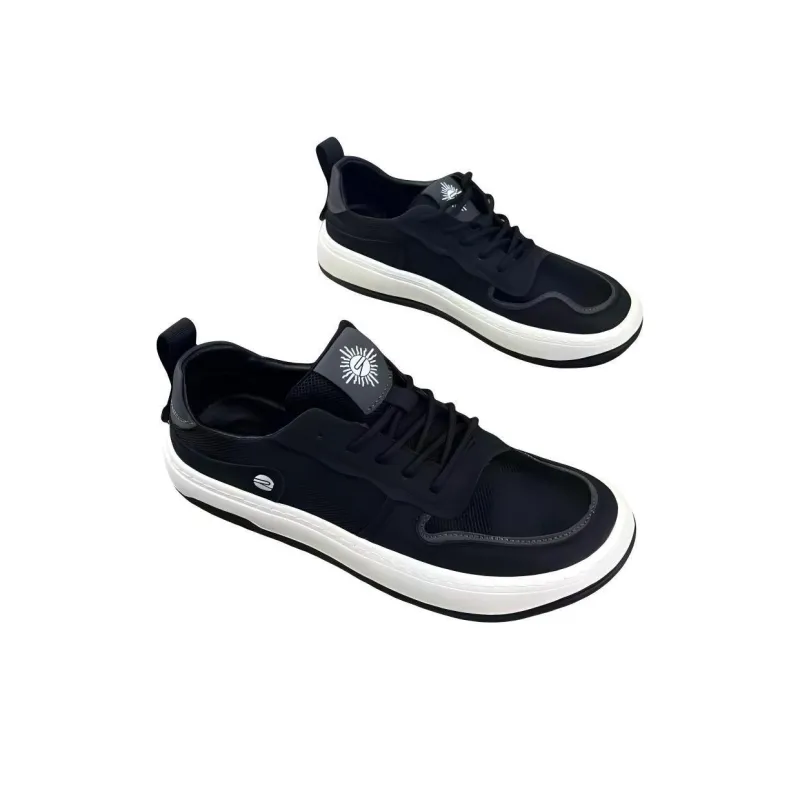 Mo Xu Anti Slip Wear Resistant Low Top Canvas Shoes Men's Black-2