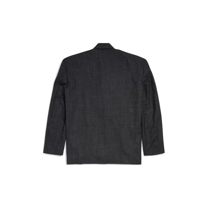 Balenciaga Check Detailed Tailored Jacket-1