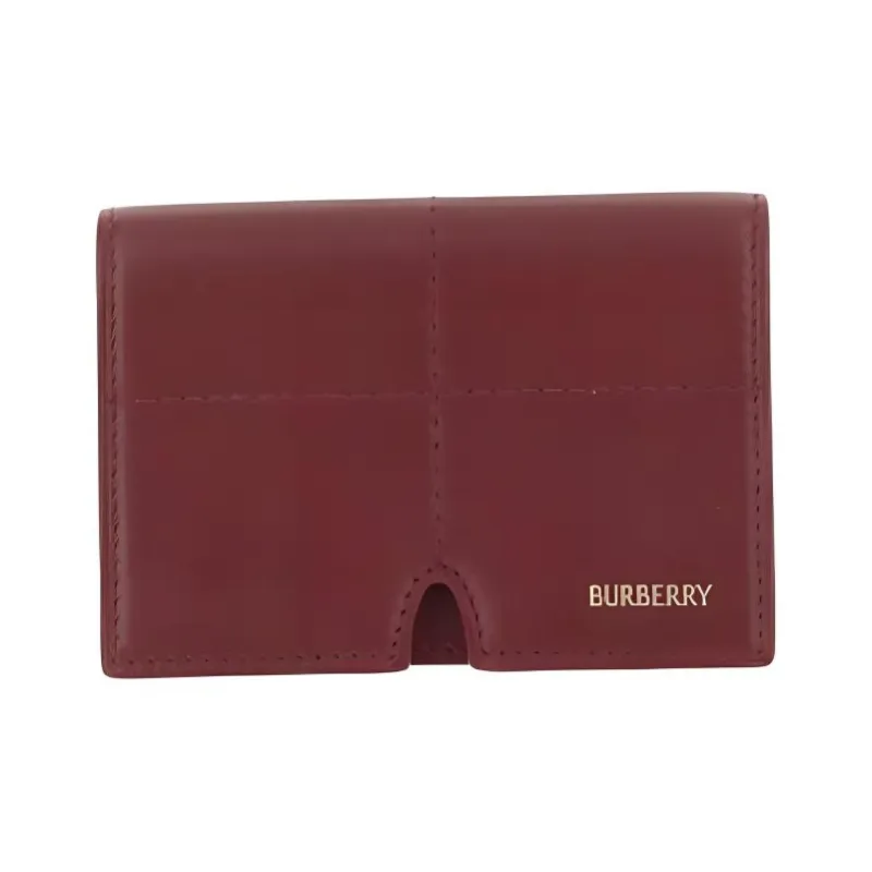 Burberry Calfskin Wallet Women's Red-0