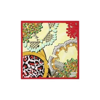 DIOR Silk Silk Scarves Women's Red