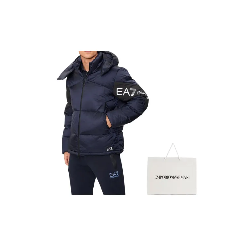 EMPORIO ARMANI EA7 Down Jacket Men's Marine Blue-6