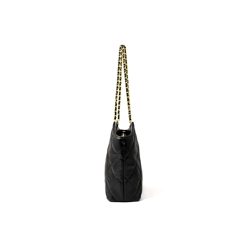 Vigno Synthetic Leather Shoulder Bag Regular Women's Black-3