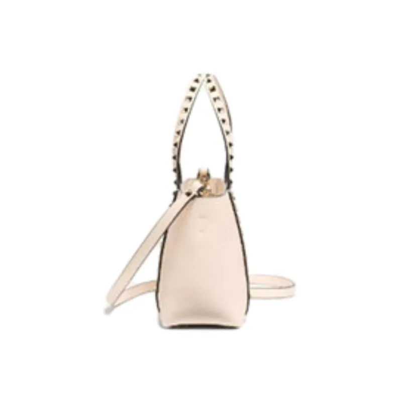 Valentino Calfskin Tote Bag Shopping Bag Handbag Small Size Women's Light Ivory-3