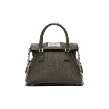 Maison Margiela 5AC Grained Calfskin Shoulder Bag Crossbody Bag Handbag Micro Women's Dark Gray