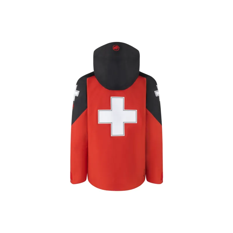 MAMMUT Waterproof, Windproof, And Breathable Windbreaker Jacket Men's Lava Red & Black-1