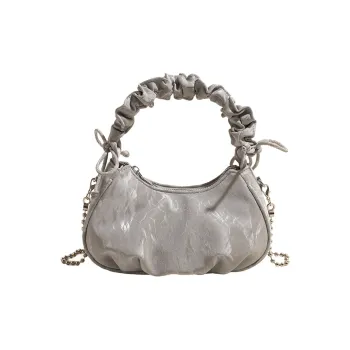 HCXK PU Versatile Shoulder Bag Advanced Crossbody Women's Bag Regular Women's Ecru/Green/Pink/Silver