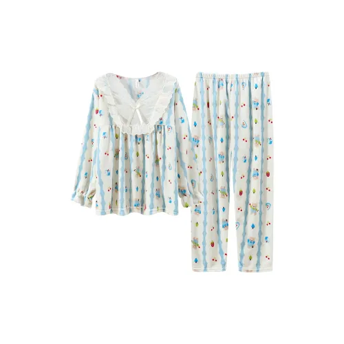 YUZHAOLIN Pajama Set Women's Blue