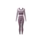 [Long-Sleeved Mock Two-Piece Clothing Sets]Cream Skin Purple+Berry Purple