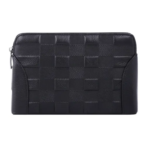 DOSRFINI Cow Leather Clutch Regular Men's Black