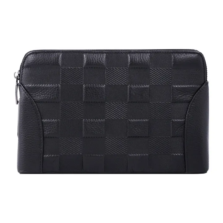 DOSRFINI Cow Leather Clutch Regular Men's Black-0