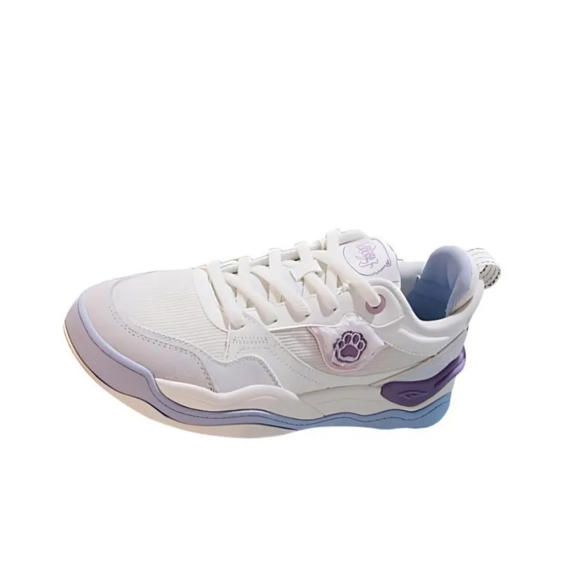 QIAODAN Cute Pet 1.0 Warm Low Top Skateboard Shoes Women's Ivory-1