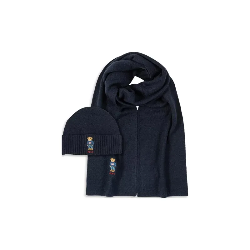 Ralph Lauren Acrylic Beanies Unisex Marine Blue-1