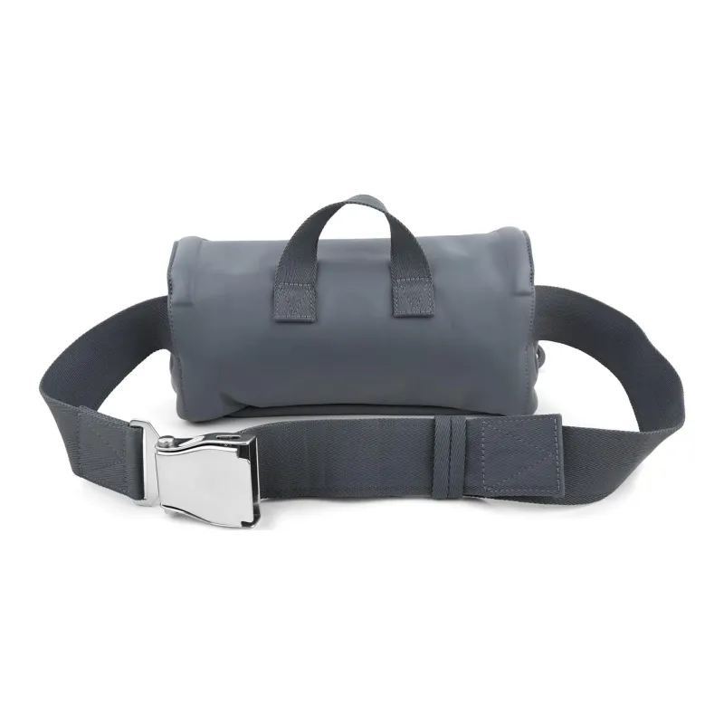 Bottega Veneta Beak Cow Leather Fanny Pack Men's Gray-4