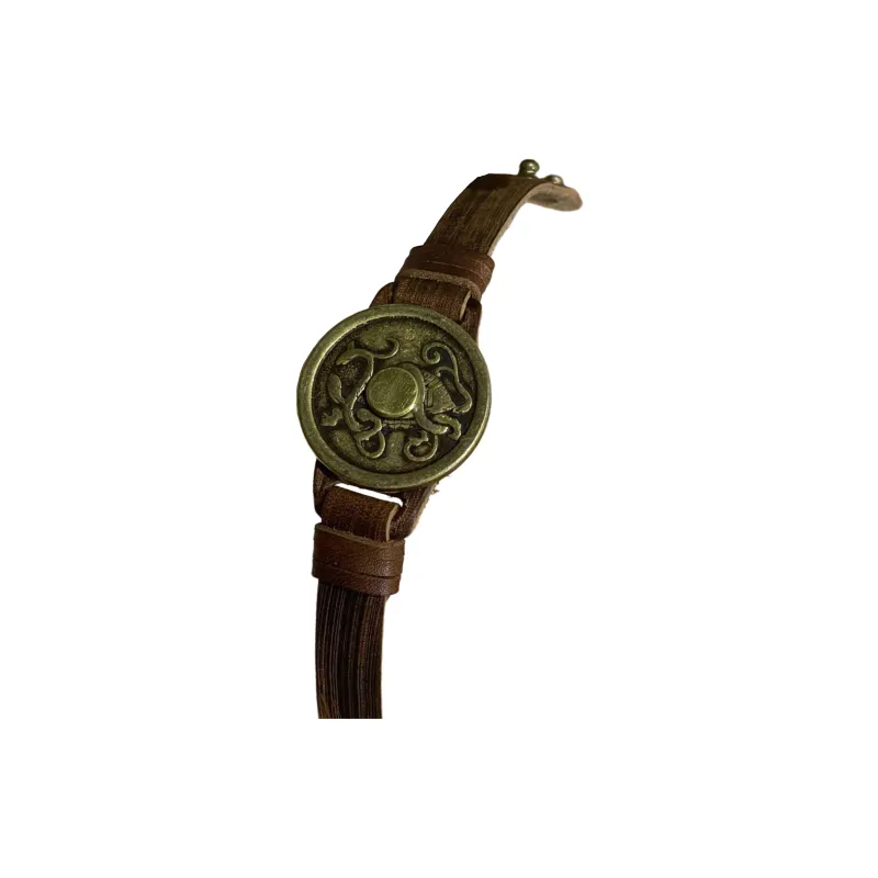 JIBAINANXI Copper Alloy Leather Wristbands Unisex-7