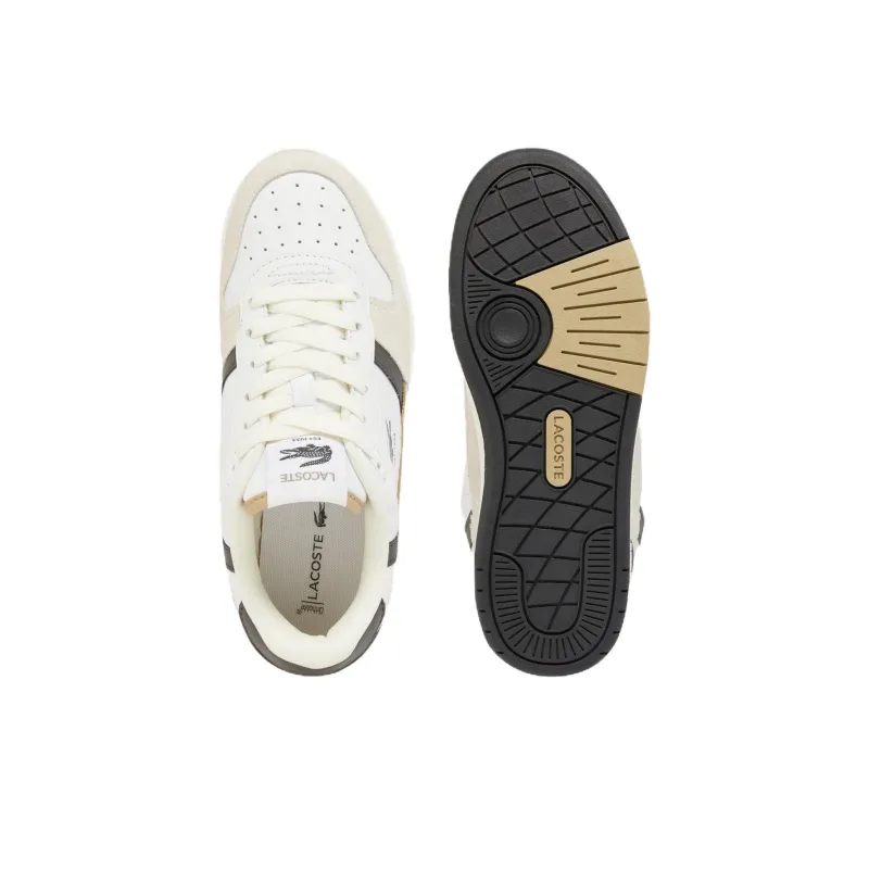 LACOSTE T-Clip Low-Top Skateboard Shoes Women's White Green-4