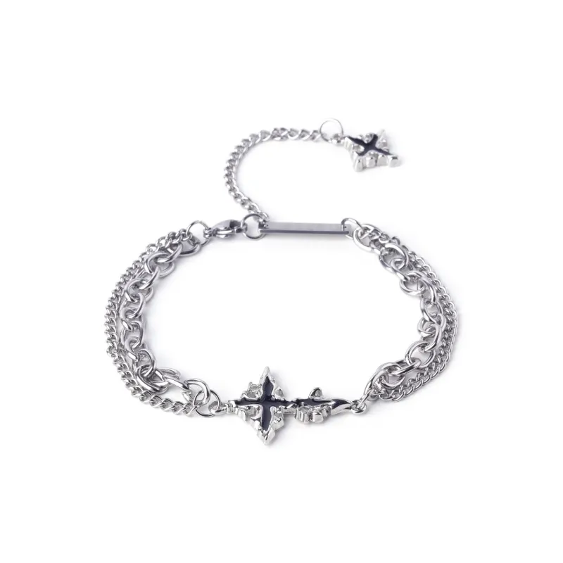 MAGICPOLE Titanium Steel Alloy Necklaces Men's Silver-5