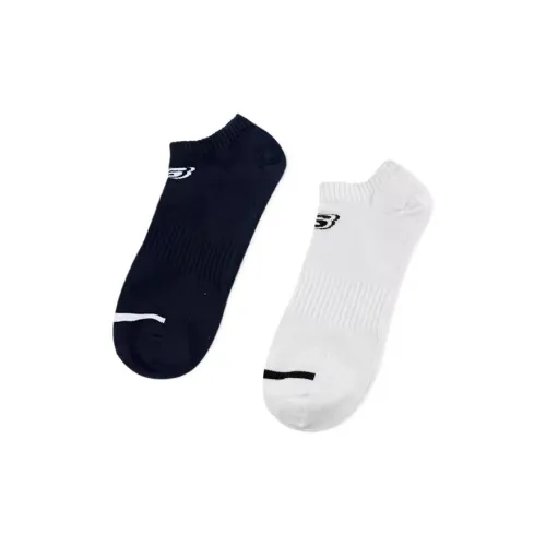 Skechers SS23 No-Show Socks Unisex 3 Pack White Black Invisible