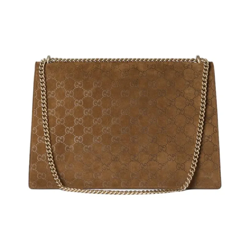 GUCCI Dionysus Suede Crossbody Bag, Shoulder Bag Tubas Women's Light Brown-4