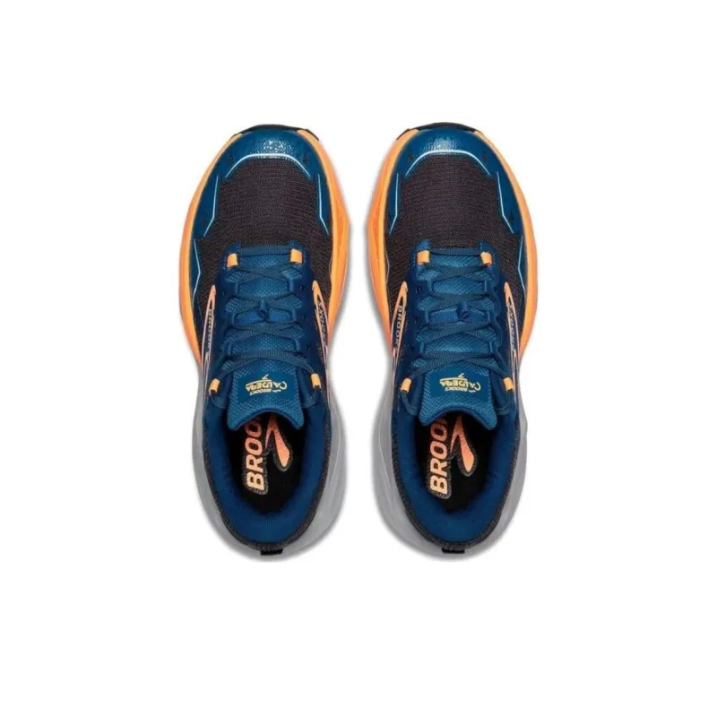 Brooks Cushioning Wear Resistant Low Top Trail Running Running Shoes Men's Blue Black-3