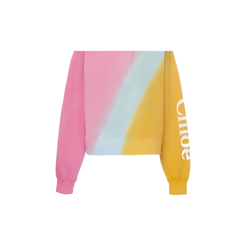 Chloé Logo Printed Drawstring Hoodie-5